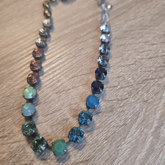 Sabika Blue, Green, Turqouise, Black, Brown And Beaded Choker Necklace-MINT! - Picture 5 of 10